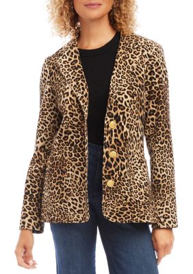 Women's Leopard Corduroy Jacket