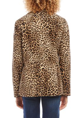 Women's Leopard Corduroy Jacket