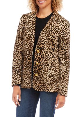 Women's Leopard Corduroy Jacket