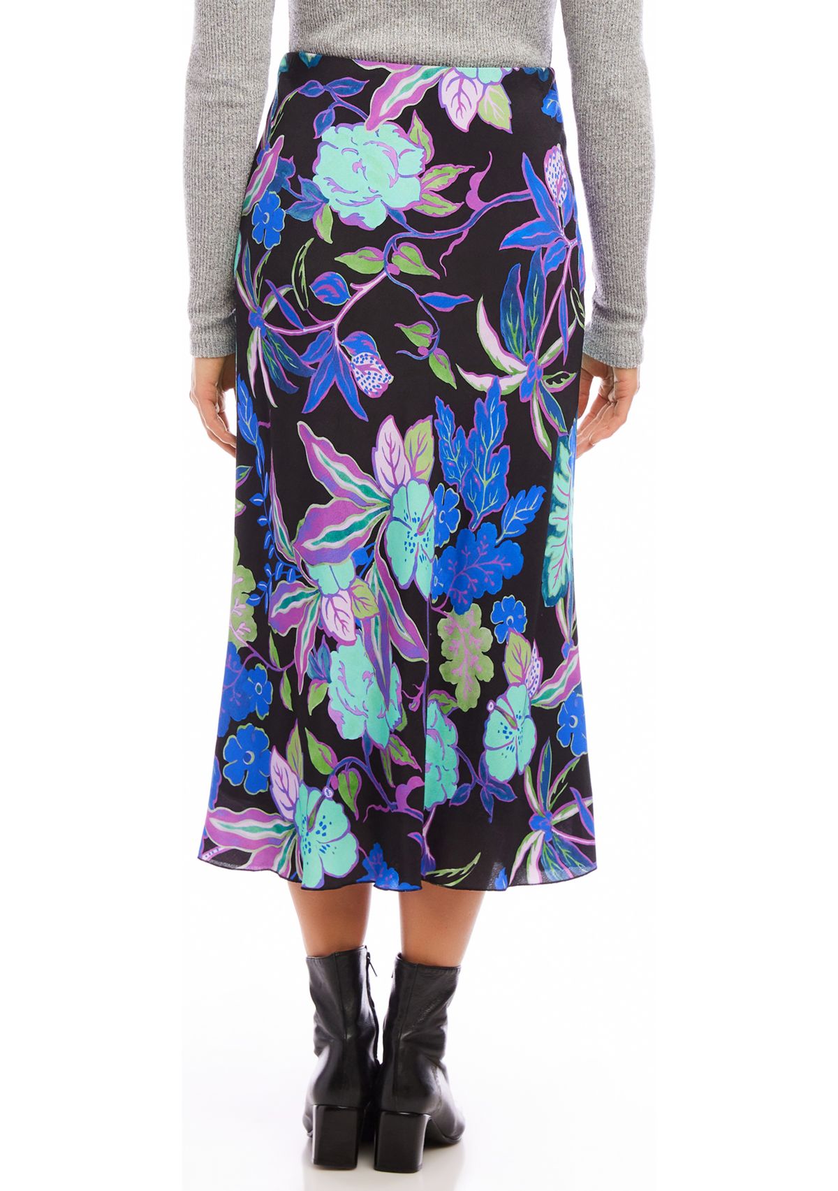 Womens Bias Cut Midi Skirt