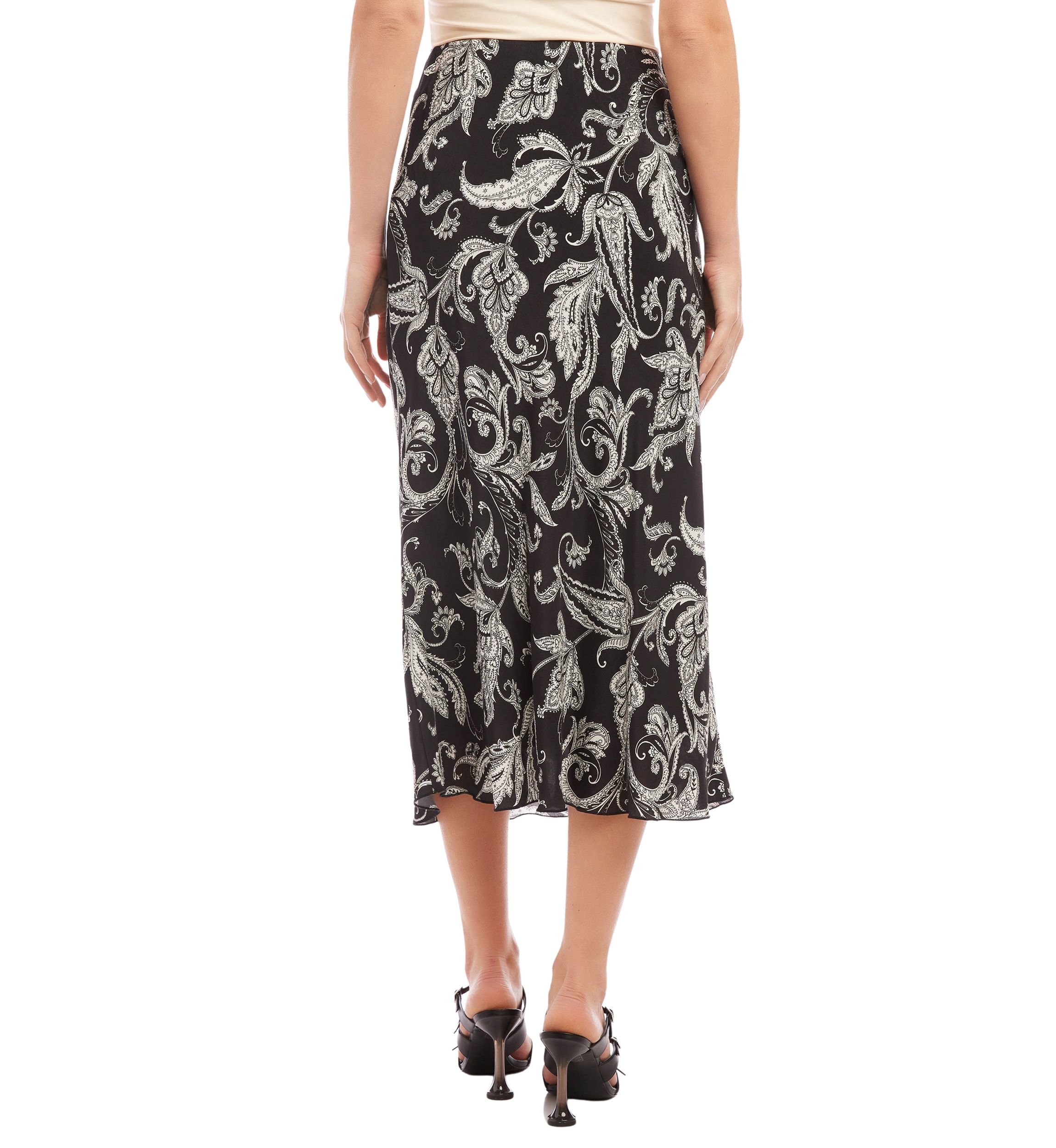 Womens Bias Cut Midi Skirt