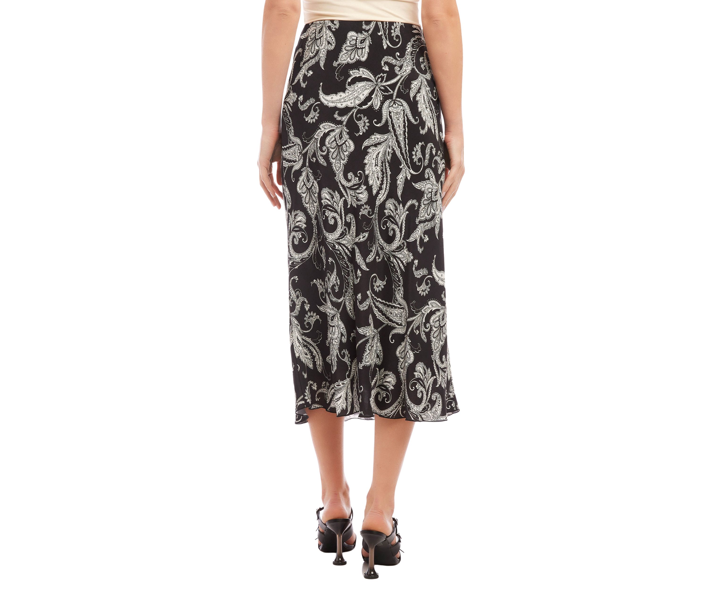 Womens Bias Cut Midi Skirt