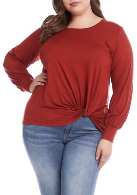 Karen Kane Plus Size Side Pick Up Top | belk