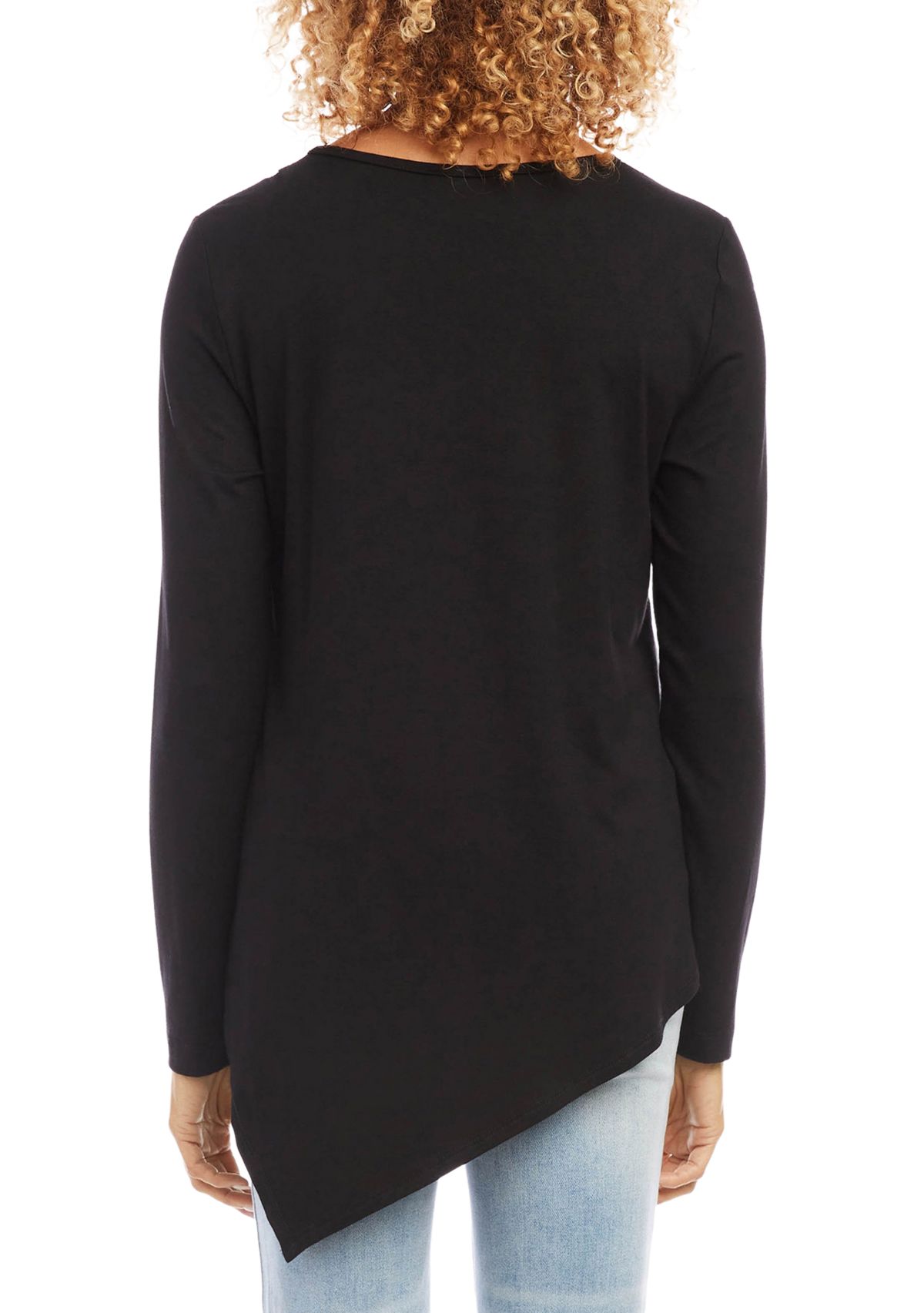 Petite Size Embellished Asymmetric Top