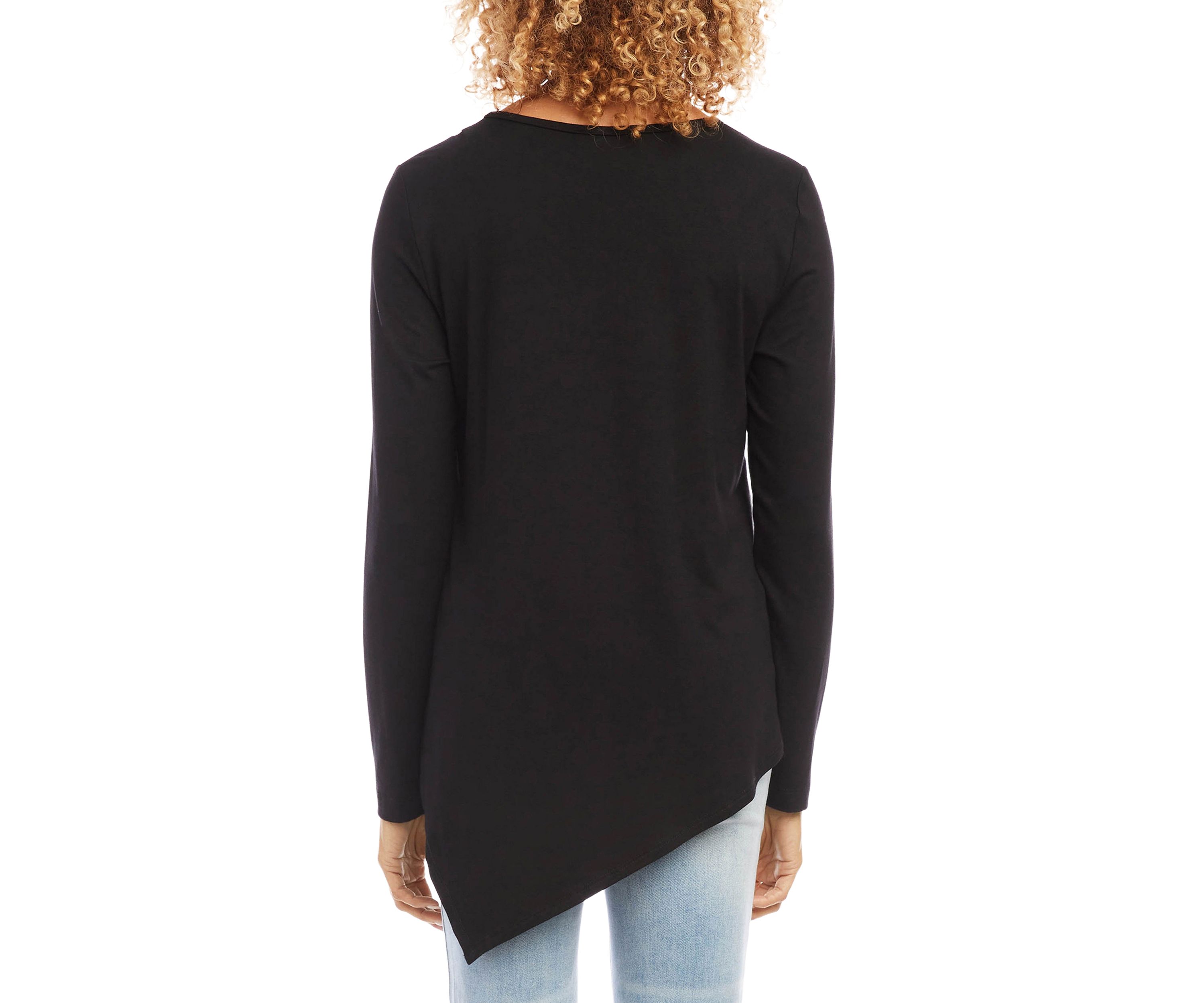 Petite Size Embellished Asymmetric Top