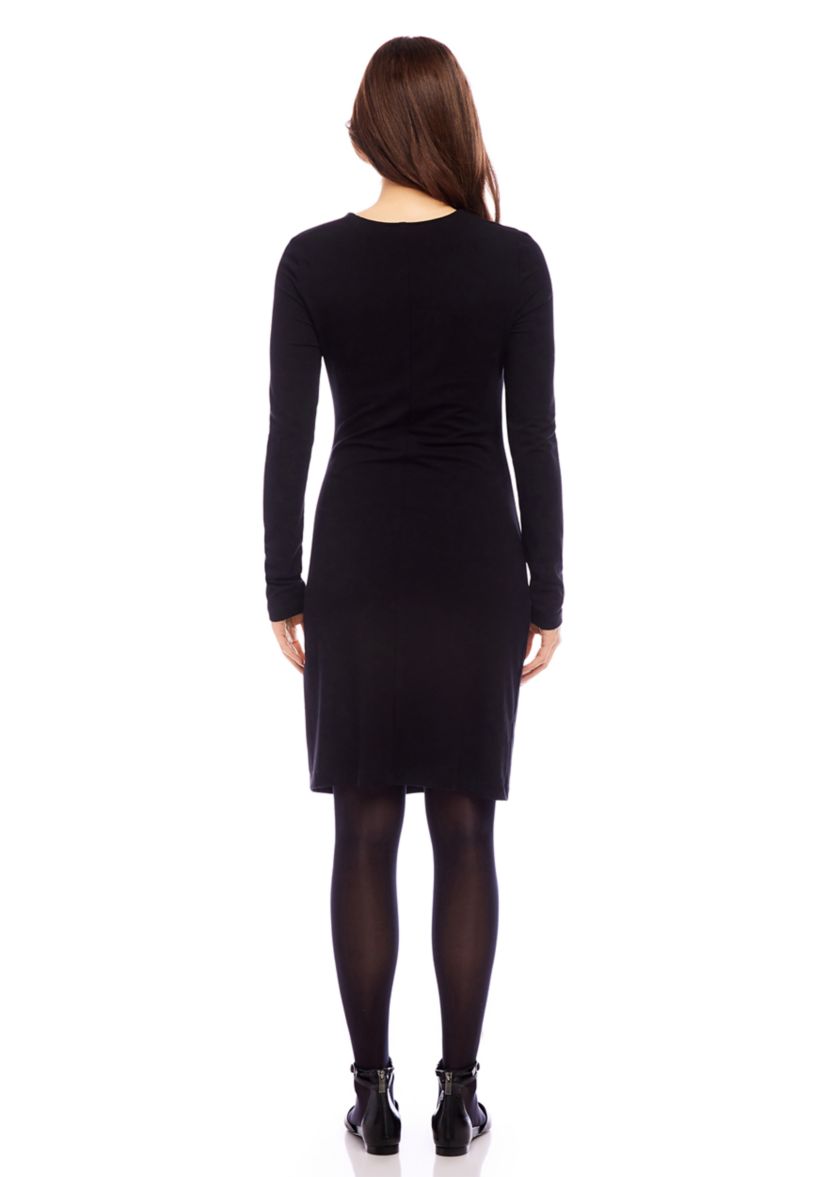 Womens Shirred Long Sleeve Dress