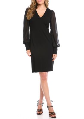 大人女性の Karen Kane Women's Sheer Sleeve Dress | belk テープ・マスキングテープ