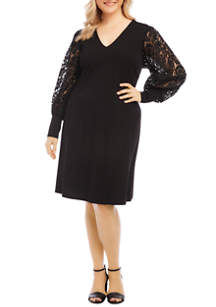 Karen Kane Plus Size Lace Sleeve Dress | belk