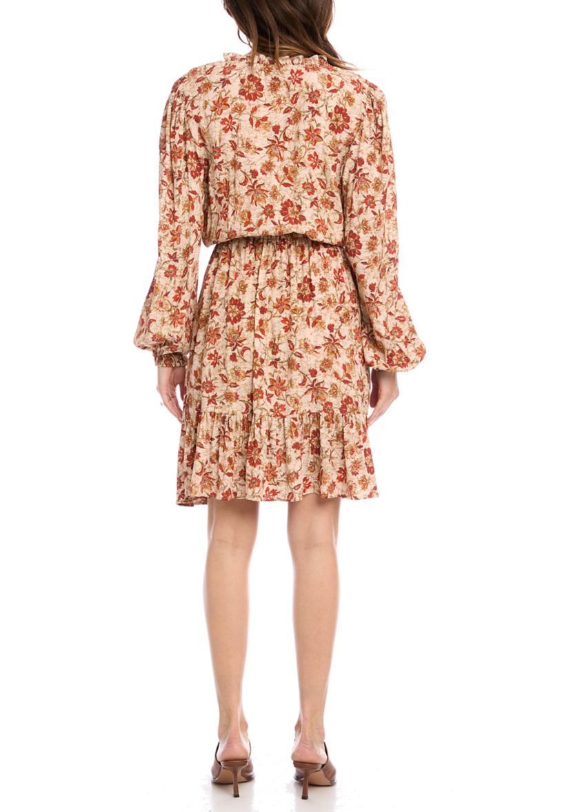 Womens Long Sleeve Tiered Dress