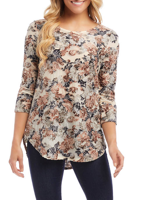 Karen Kane Women's 3/4 Sleeve Shirttail Top | belk