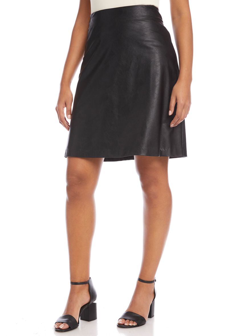Womens Faux Leather Skirt