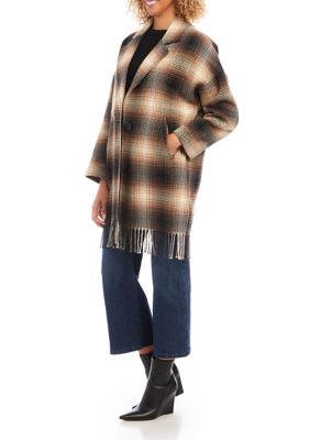 Women's Plaid Fringe Jacket