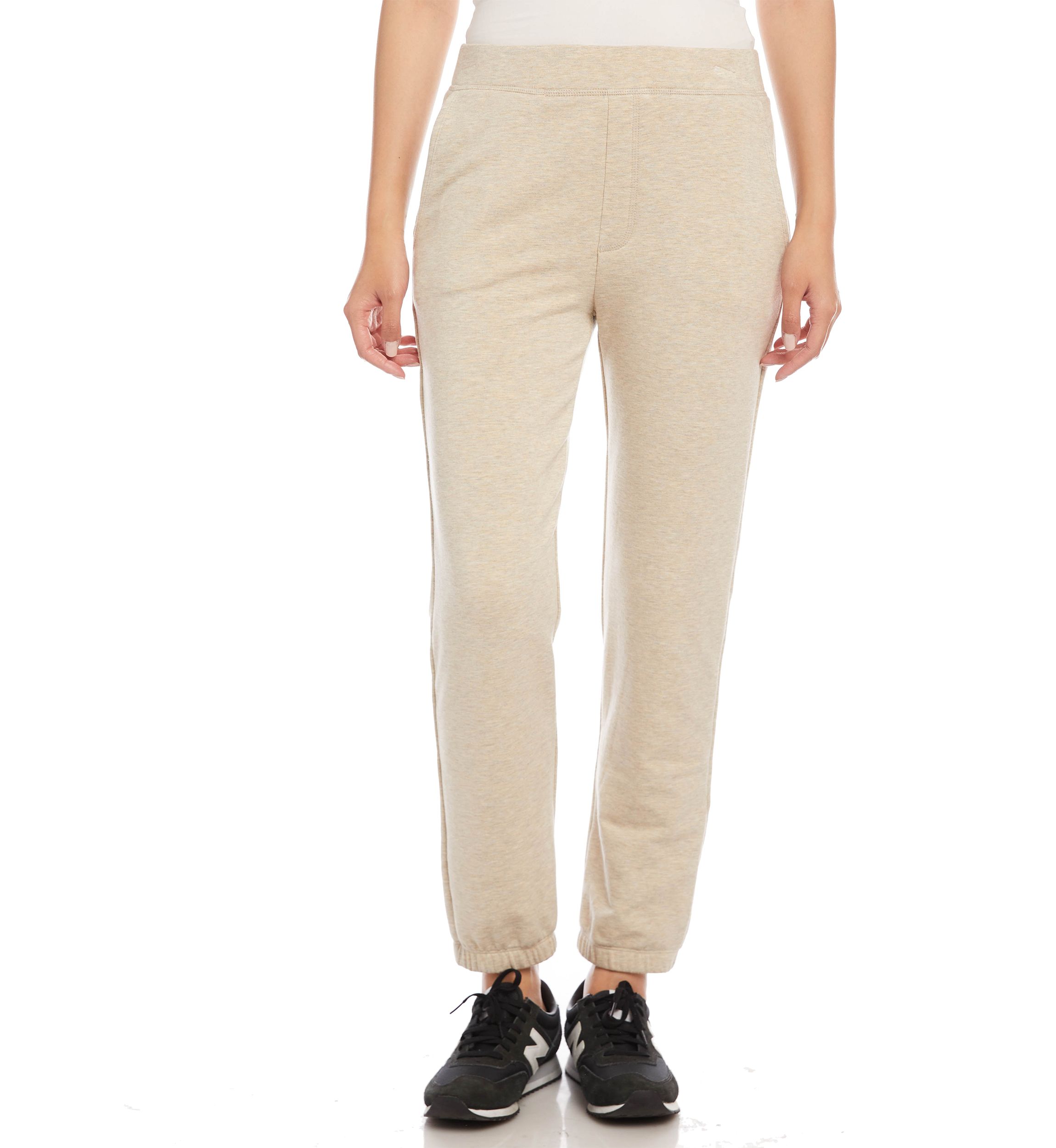 Womens Pull On Fleece Knit Sweatpants