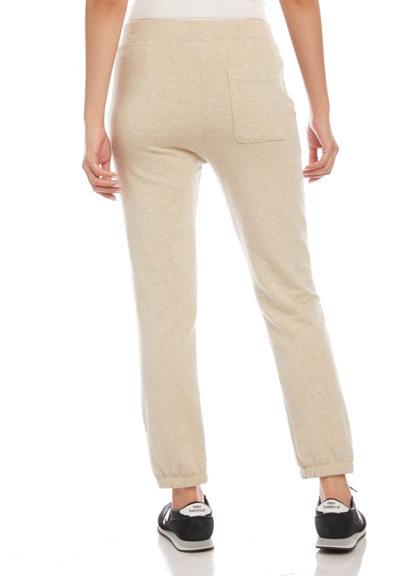 Womens Pull On Fleece Knit Sweatpants