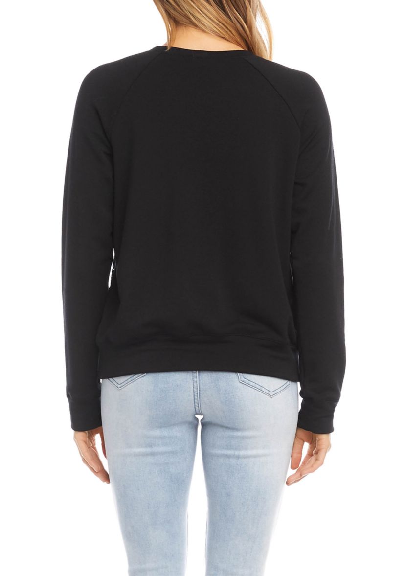 Womens Sequin Front Sweatshirt 