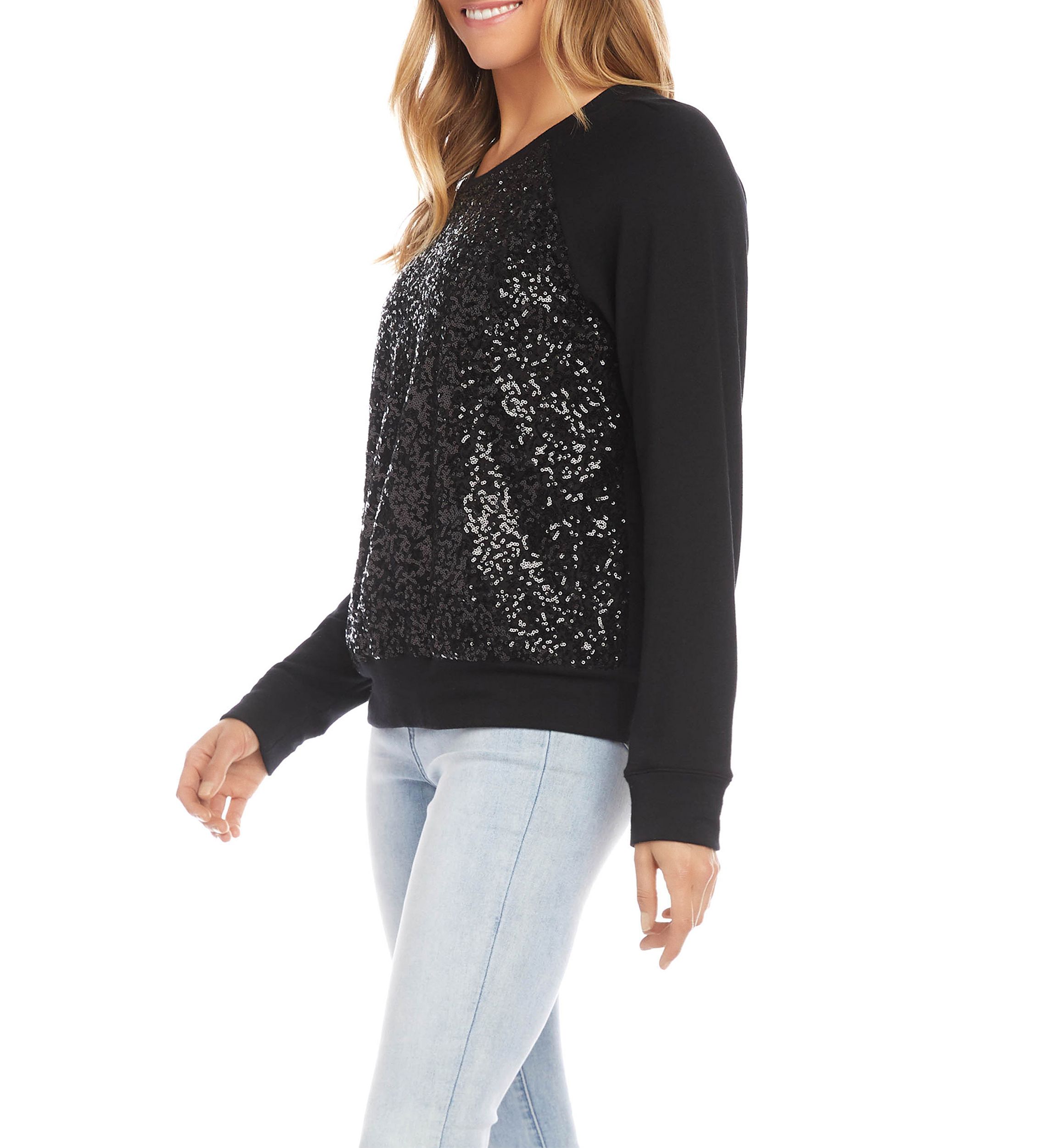 Womens Sequin Front Sweatshirt 