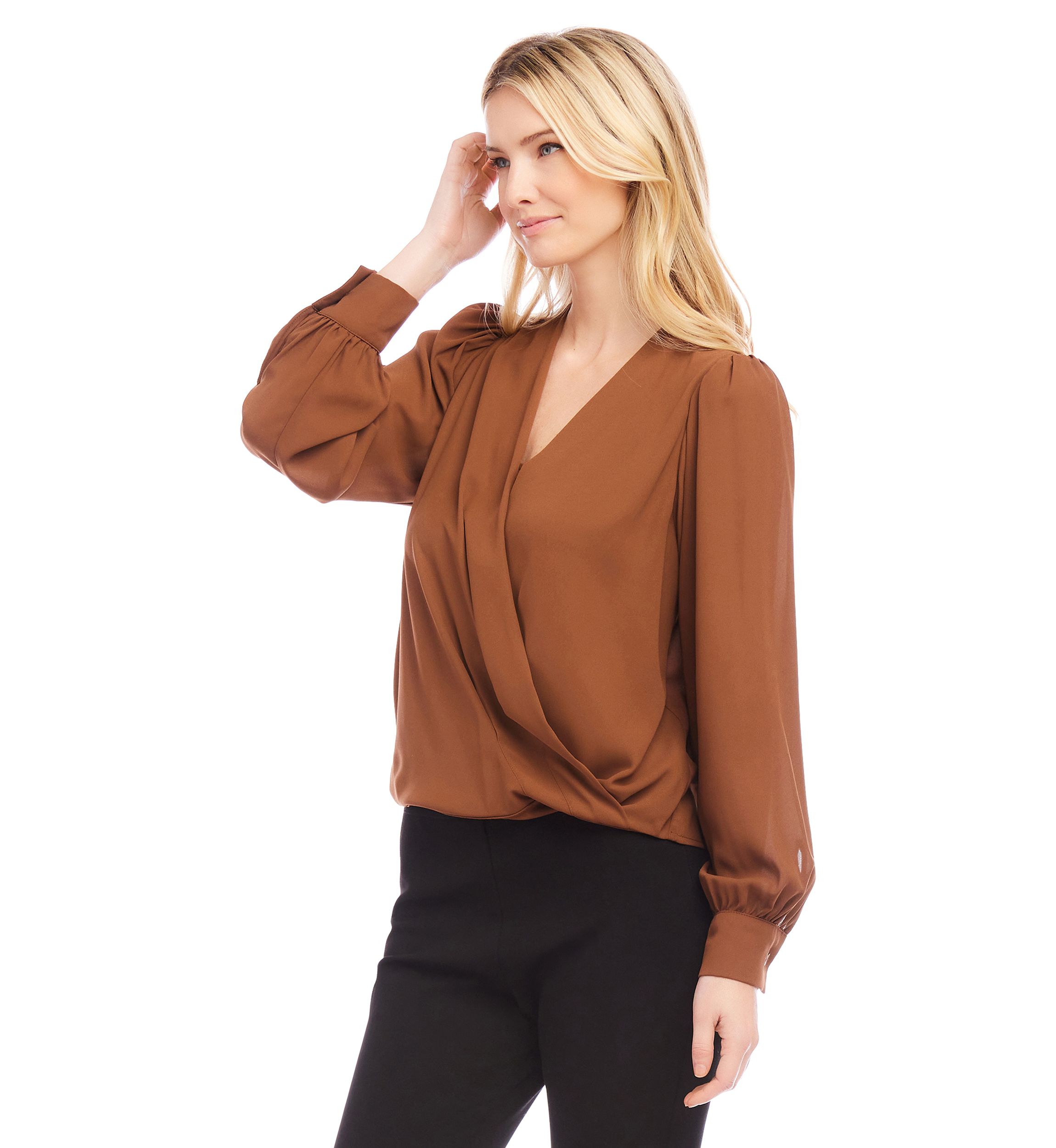 Womens Drape Front Top