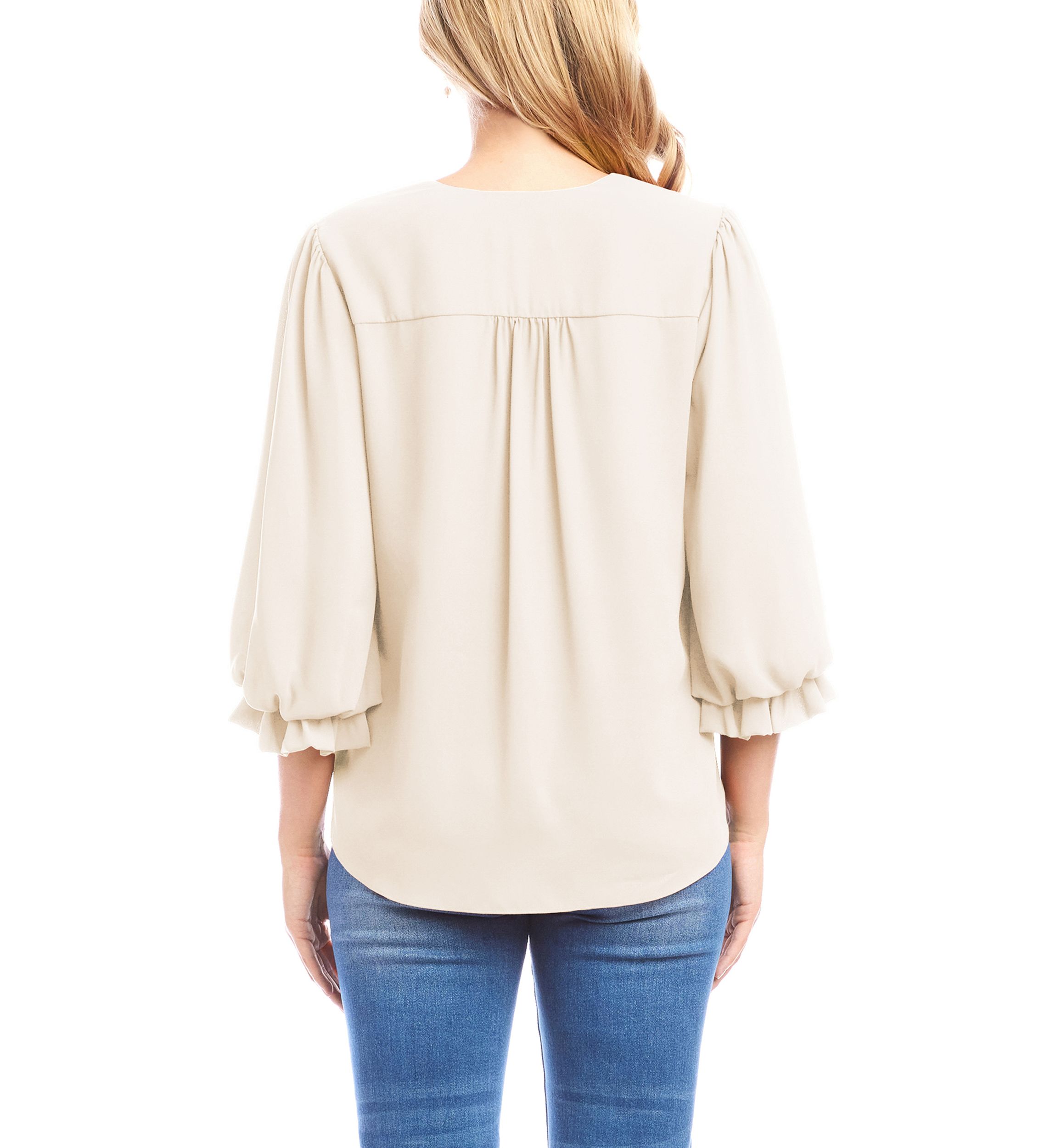 Womens Layered Sleeve Asymmetric Top