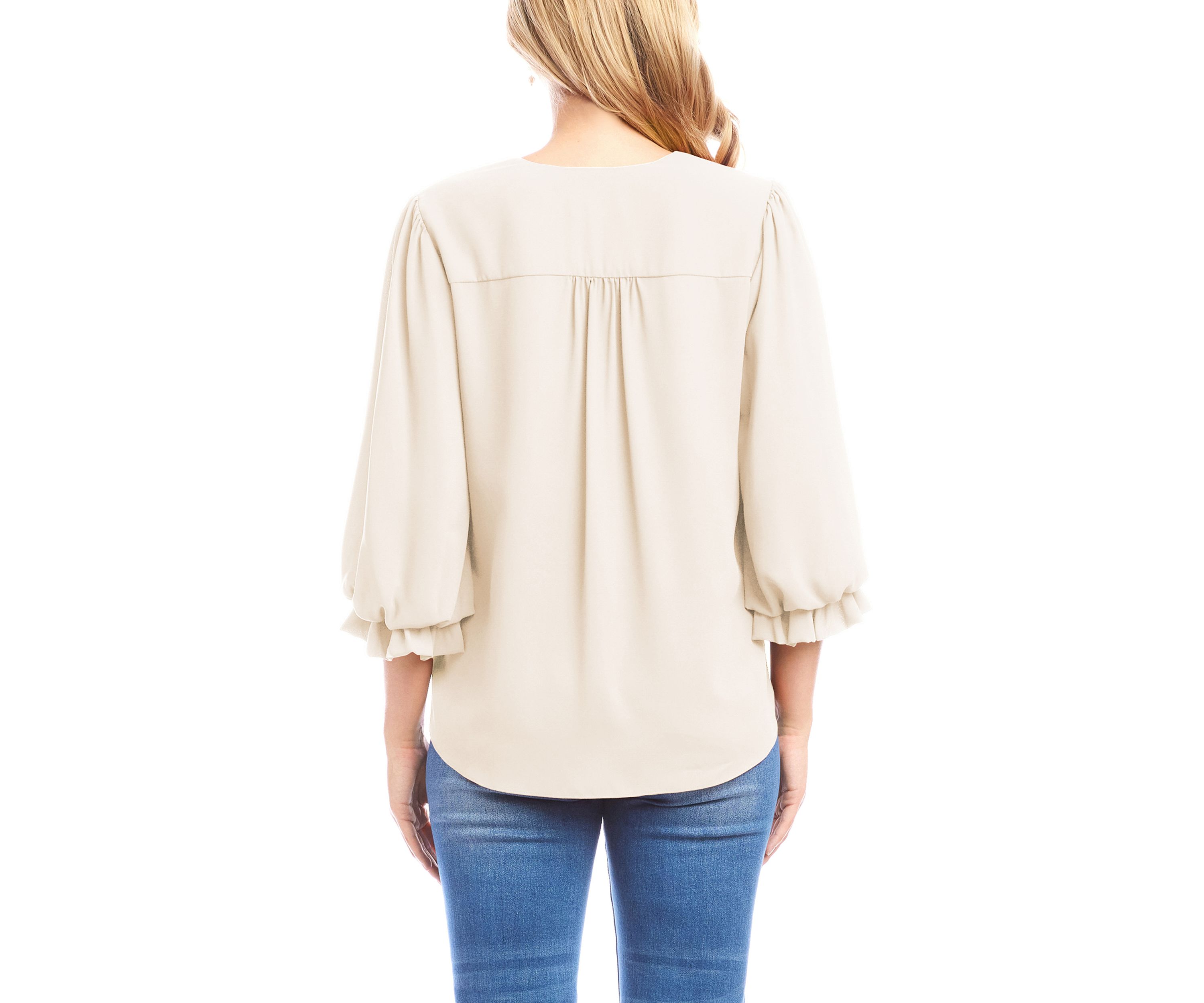 Womens Layered Sleeve Asymmetric Top