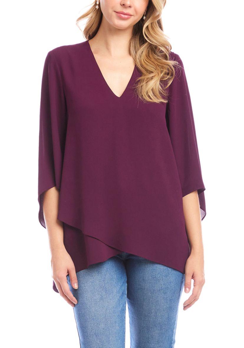 Womens Bracelet Sleeve Asymmetric Top 