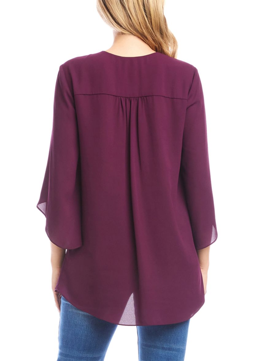 Womens Bracelet Sleeve Asymmetric Top 