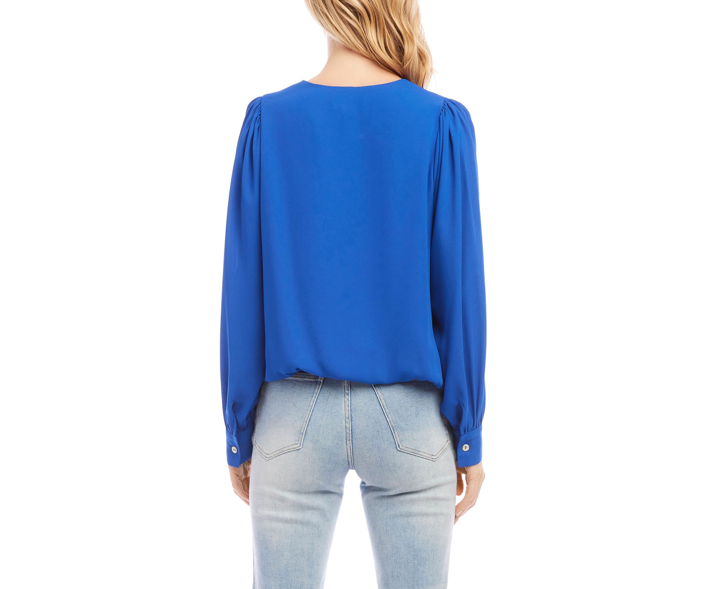 Petite Long Puff Sleeve Top