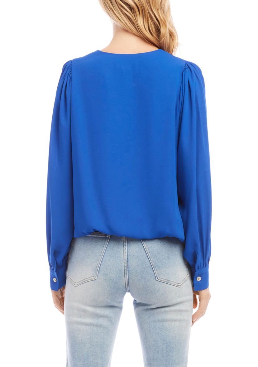 Petite Long Puff Sleeve Top