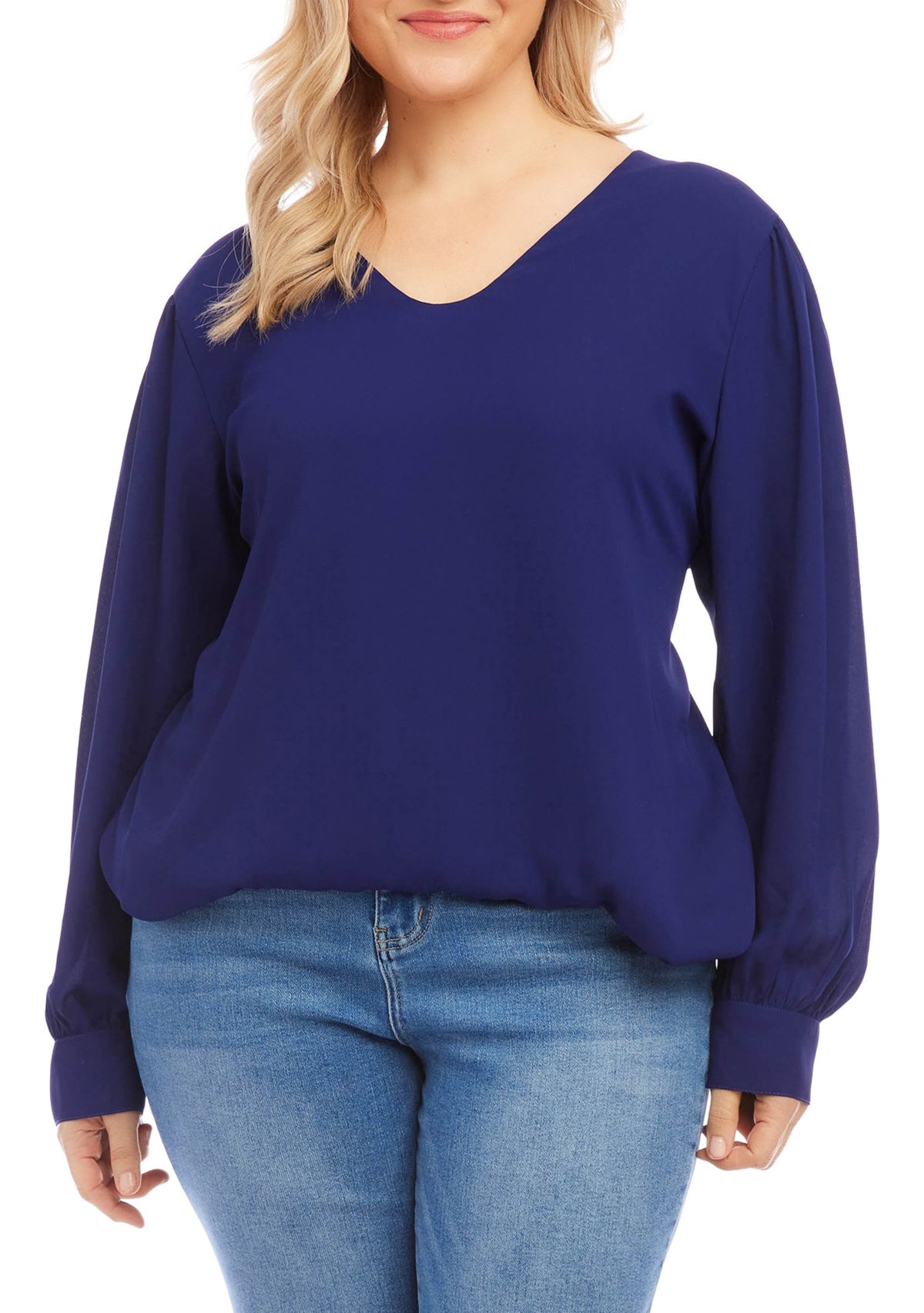 Plus Size Puff Sleeve Top