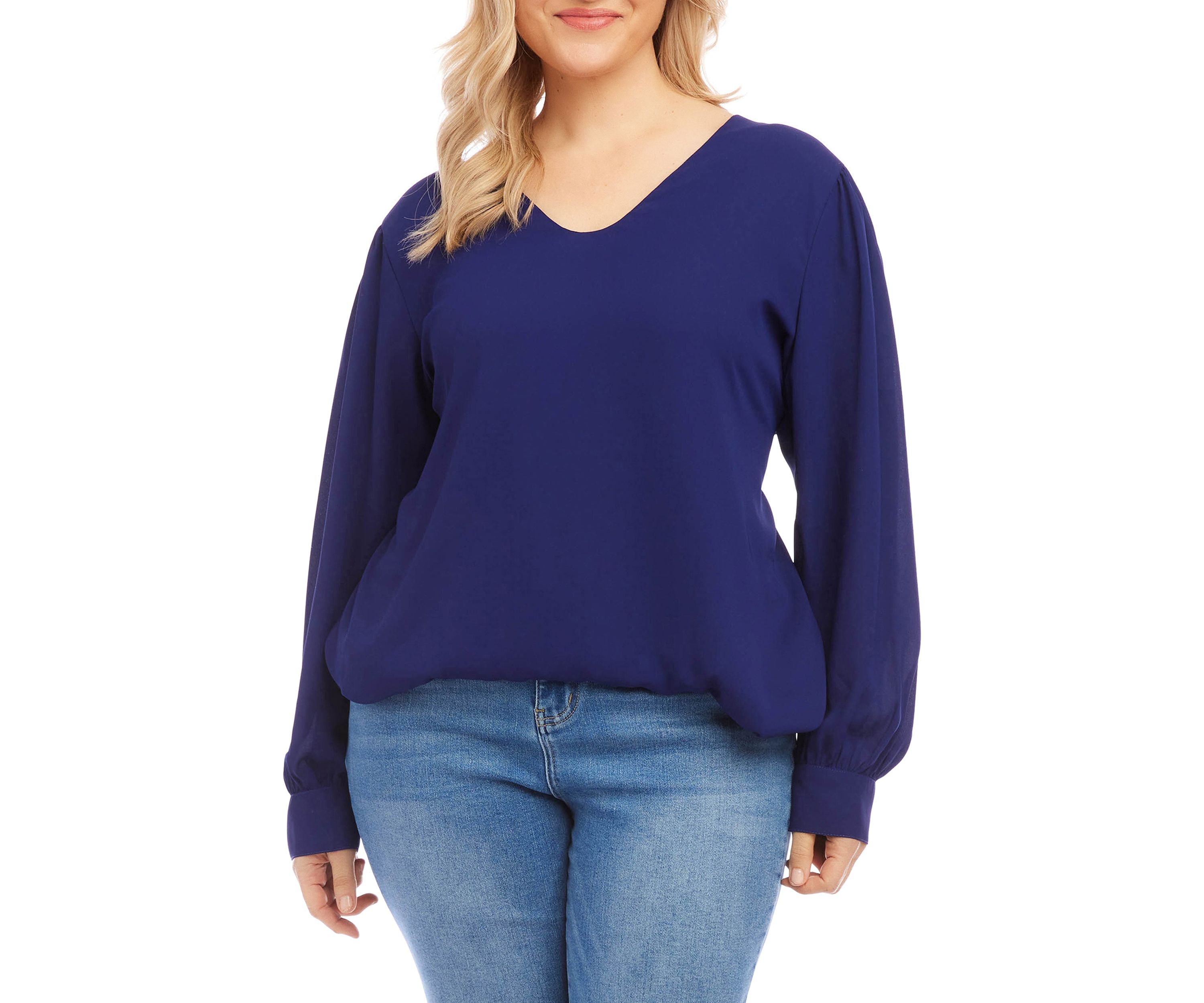 Plus Size Puff Sleeve Top