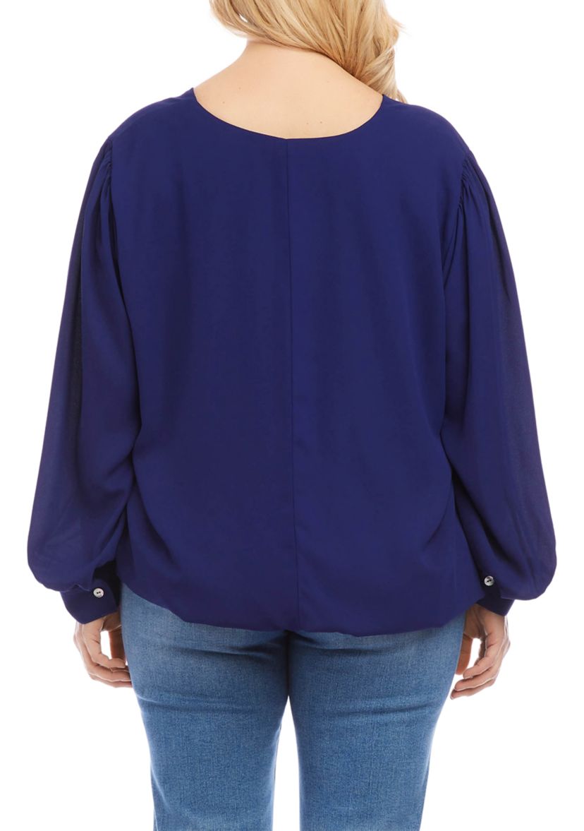 Plus Size Puff Sleeve Top