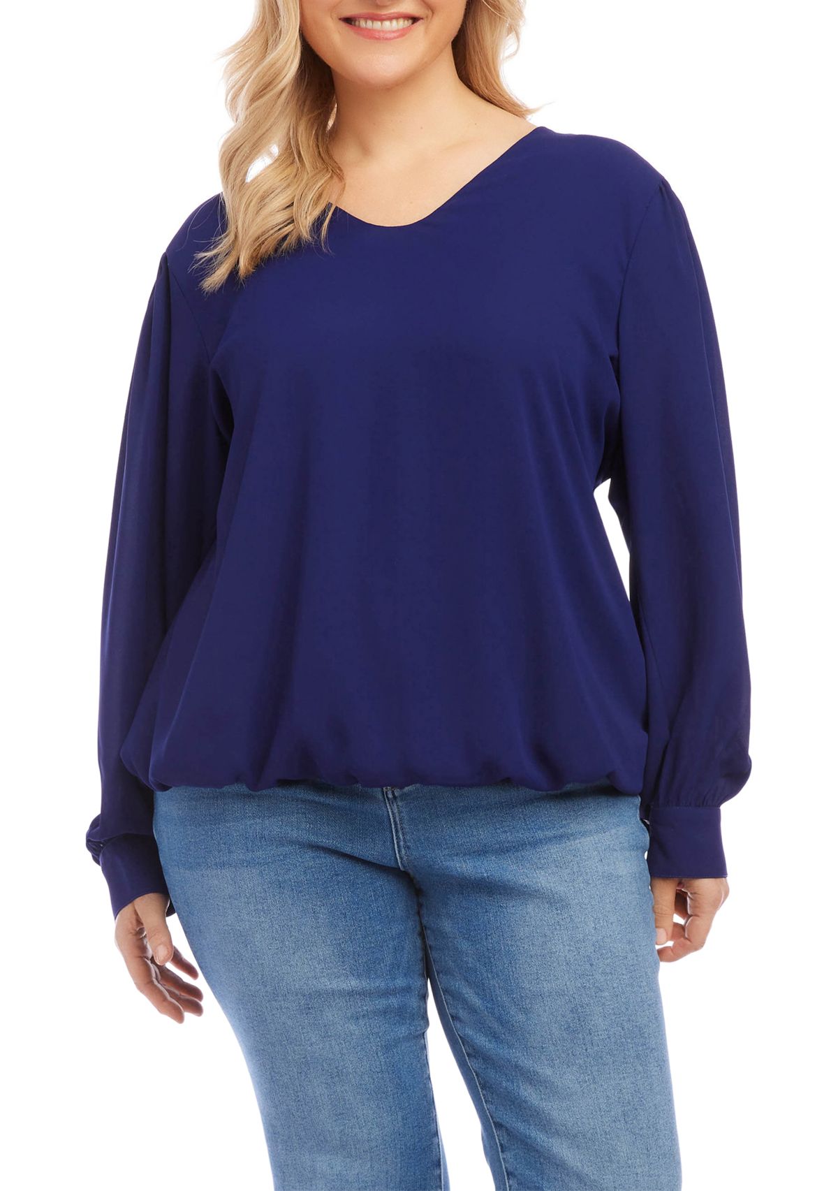 Plus Size Puff Sleeve Top