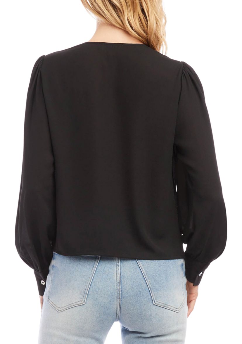 Petite Size Drape Front Top