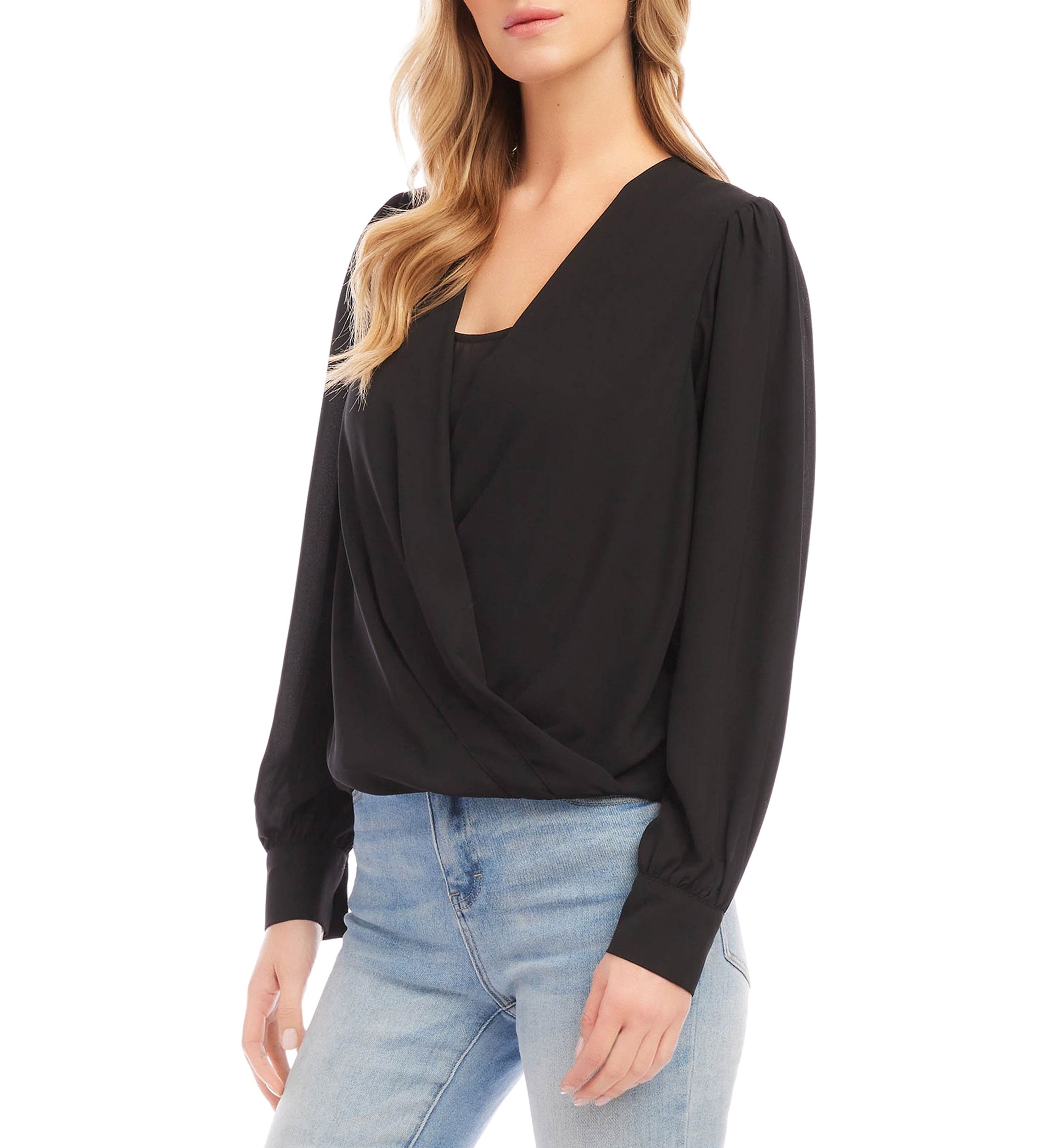 Petite Size Drape Front Top
