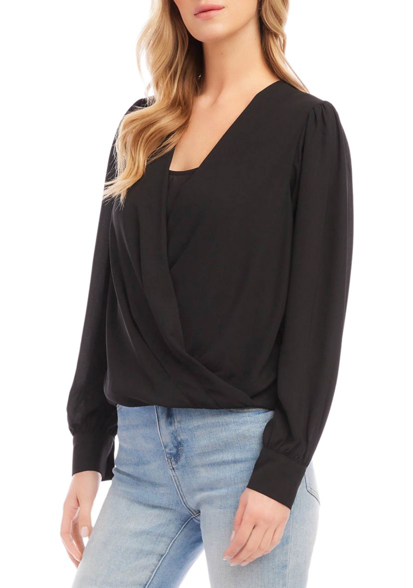 Petite Size Drape Front Top