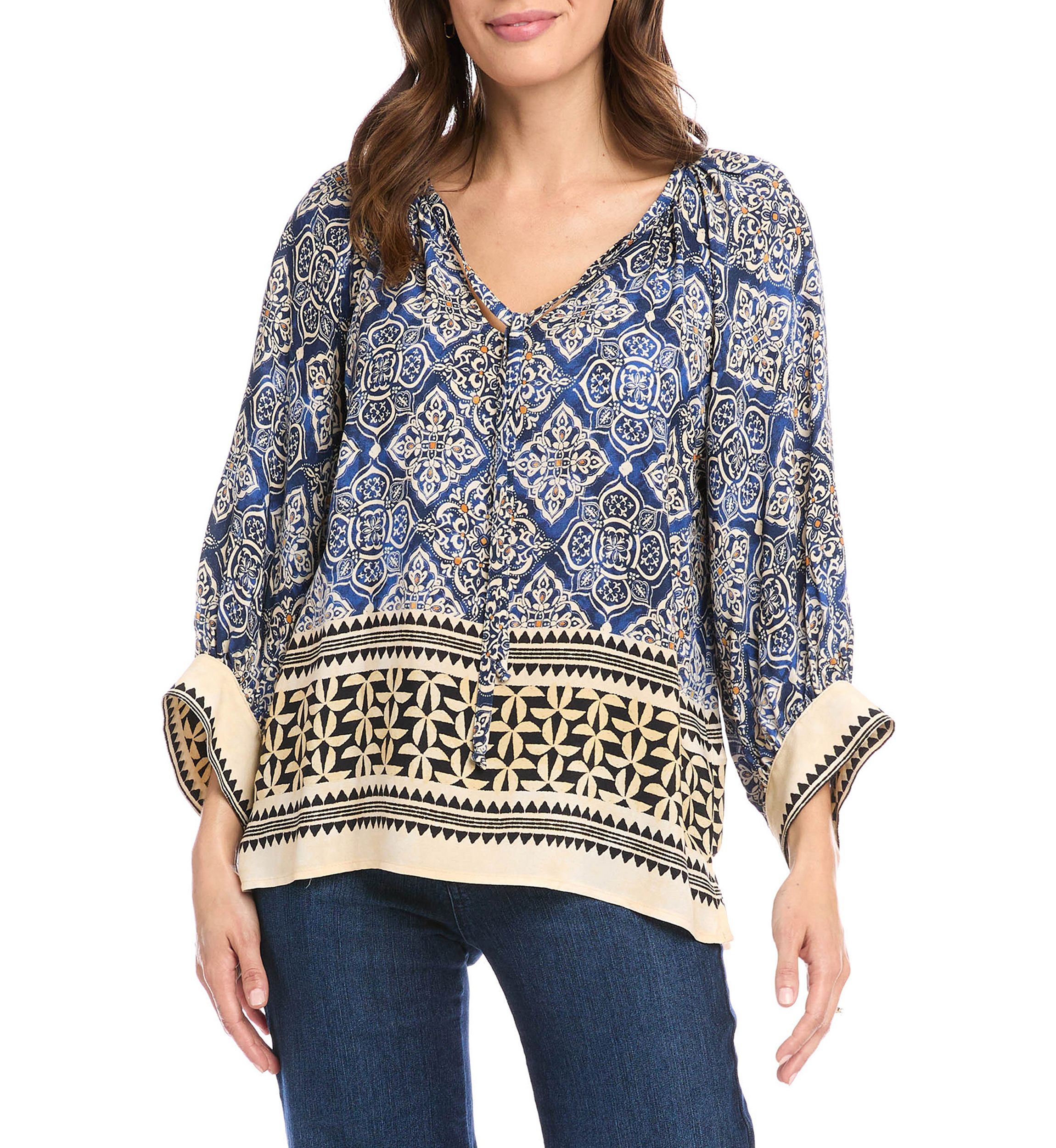Womens Blouson Sleeve Top