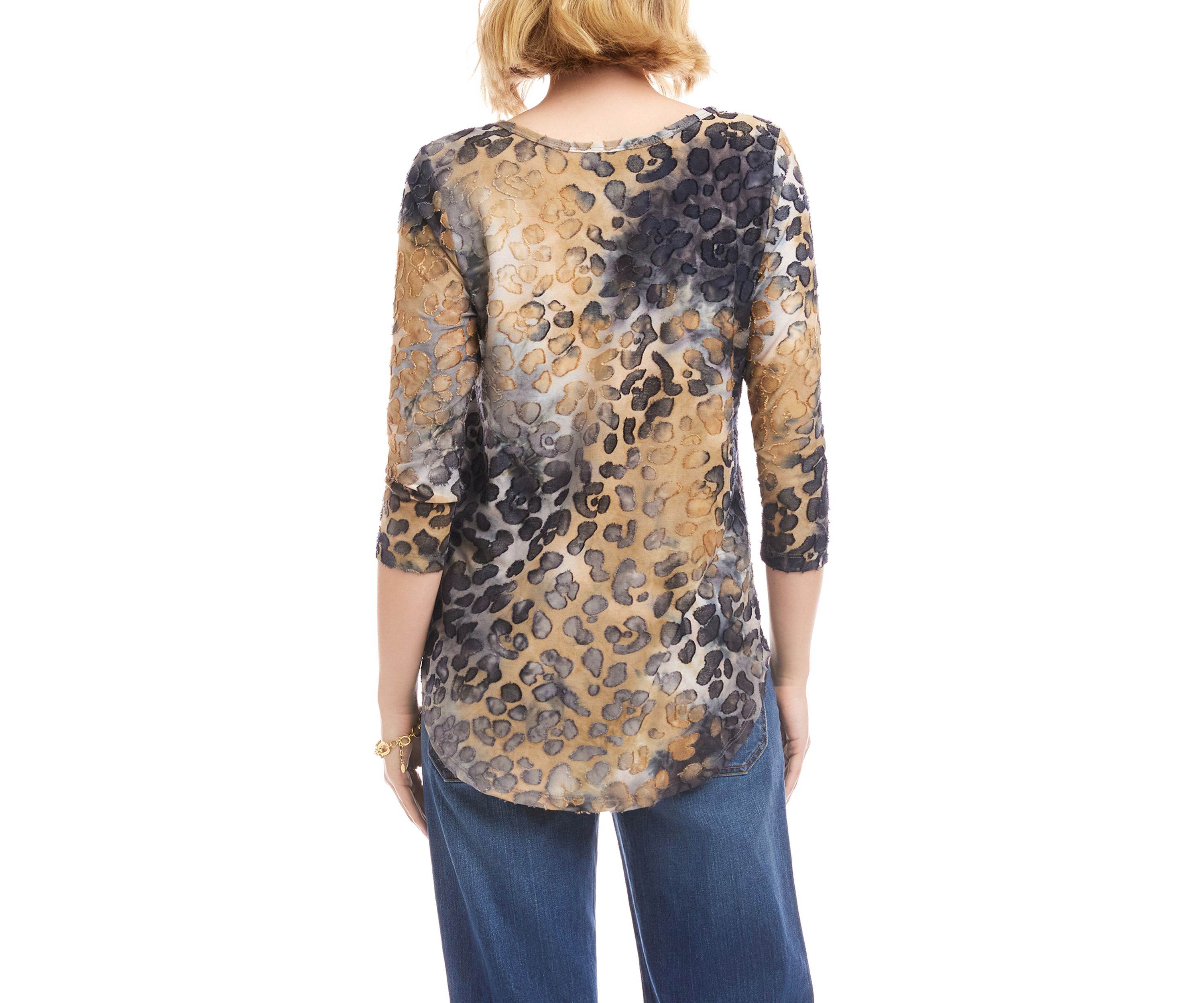 Petite Burnout Shirttail Top