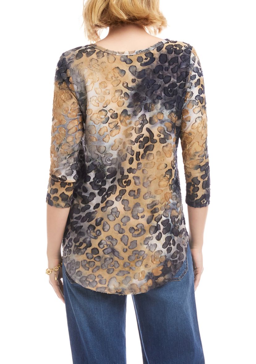 Petite Burnout Shirttail Top