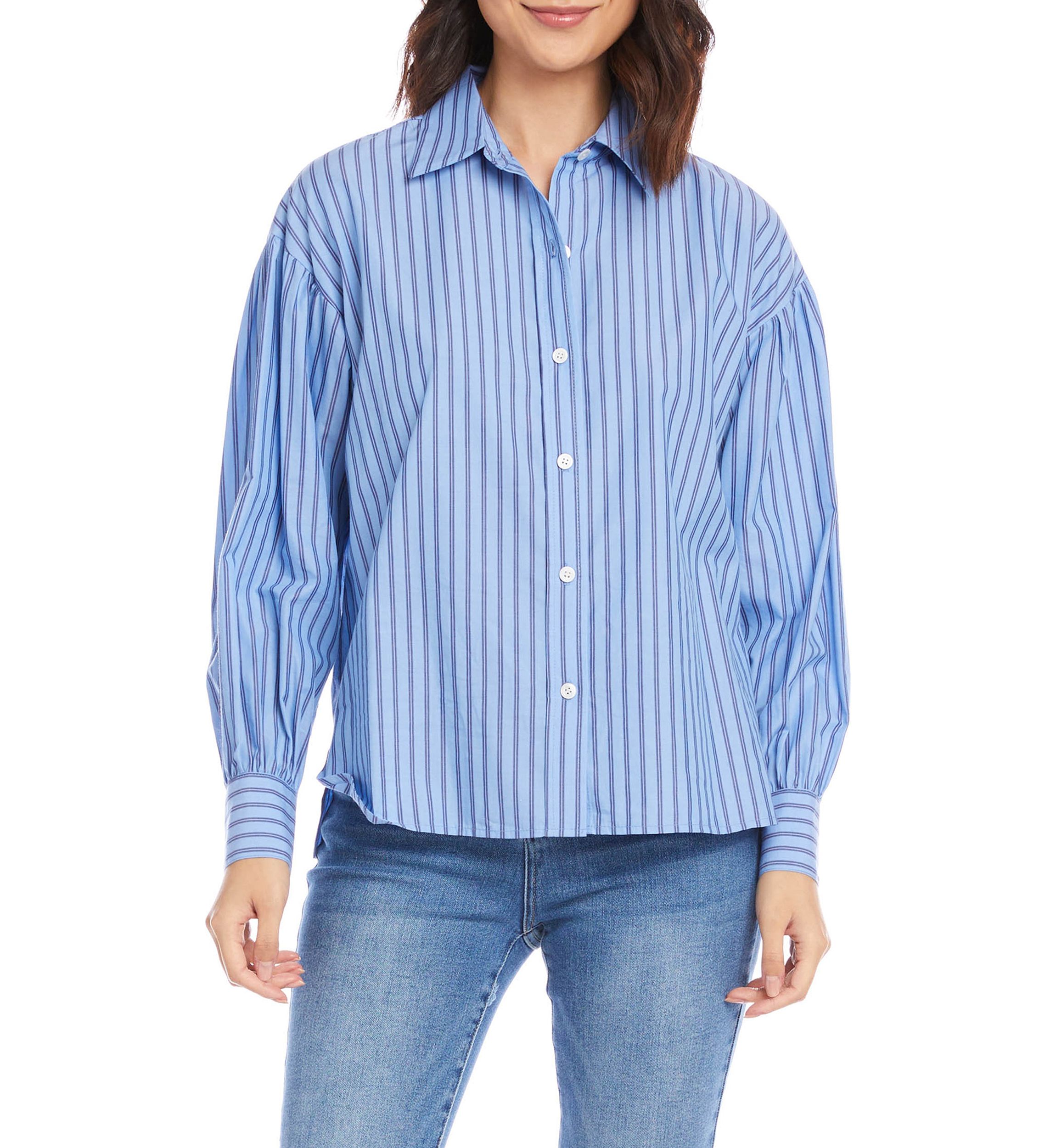 Womens Shirred Sleeve Shirt 
