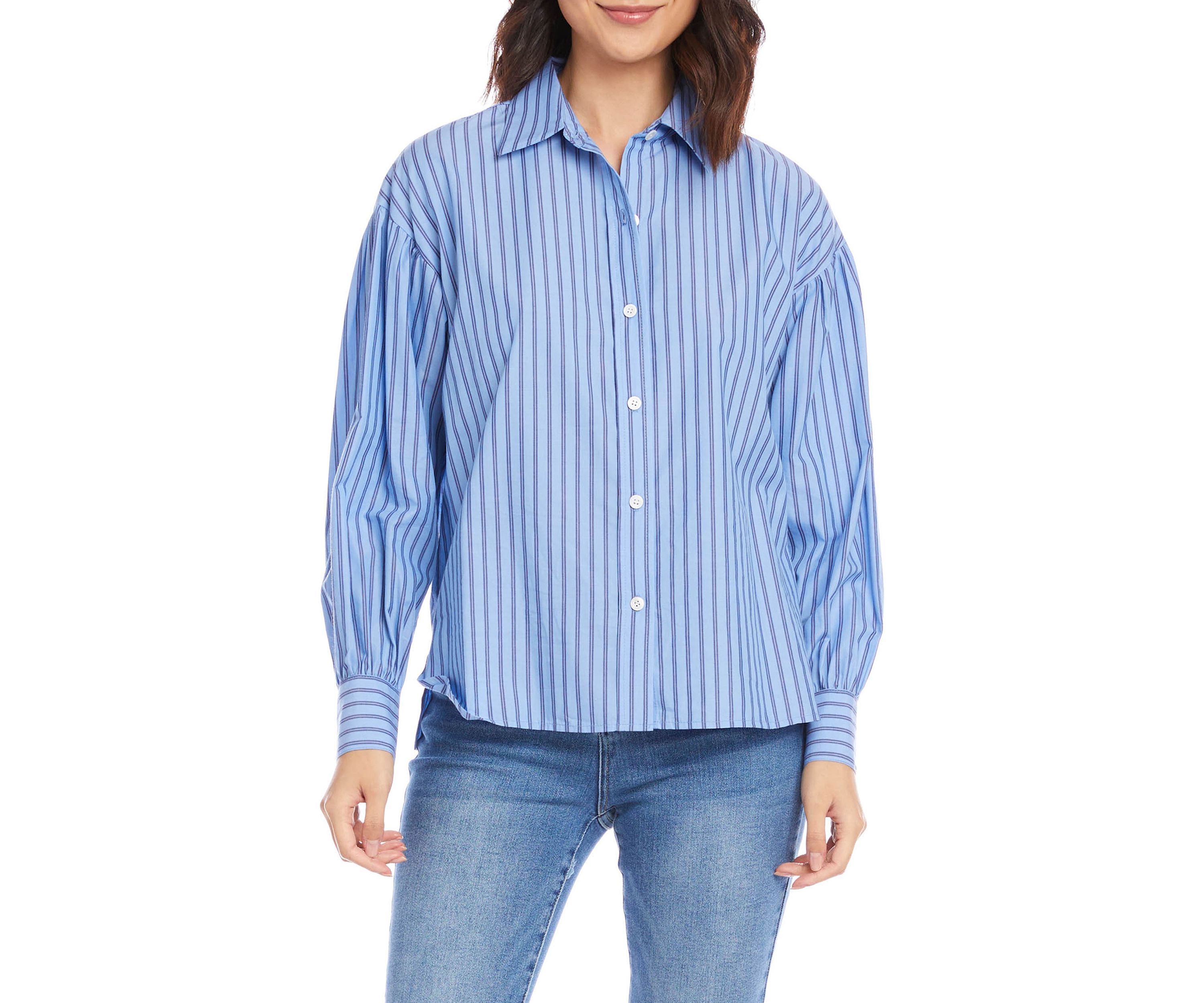 Womens Shirred Sleeve Shirt 
