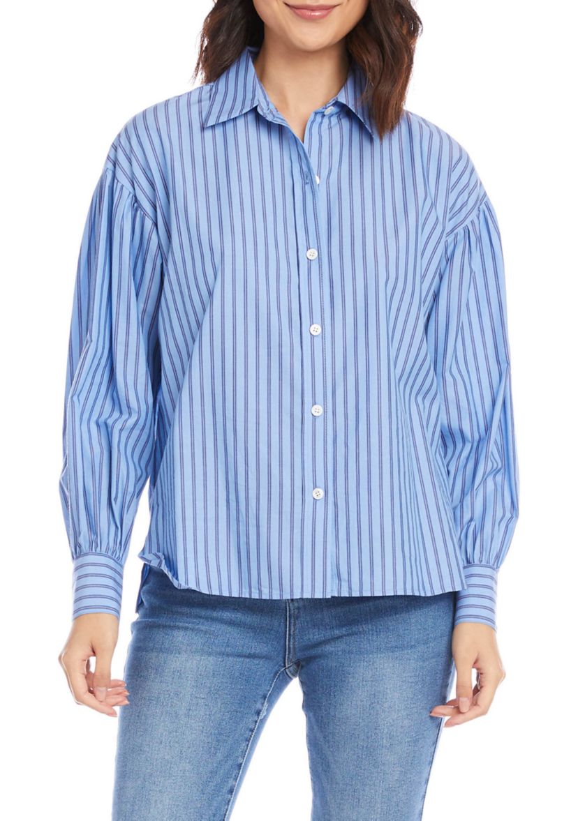 Womens Shirred Sleeve Shirt 