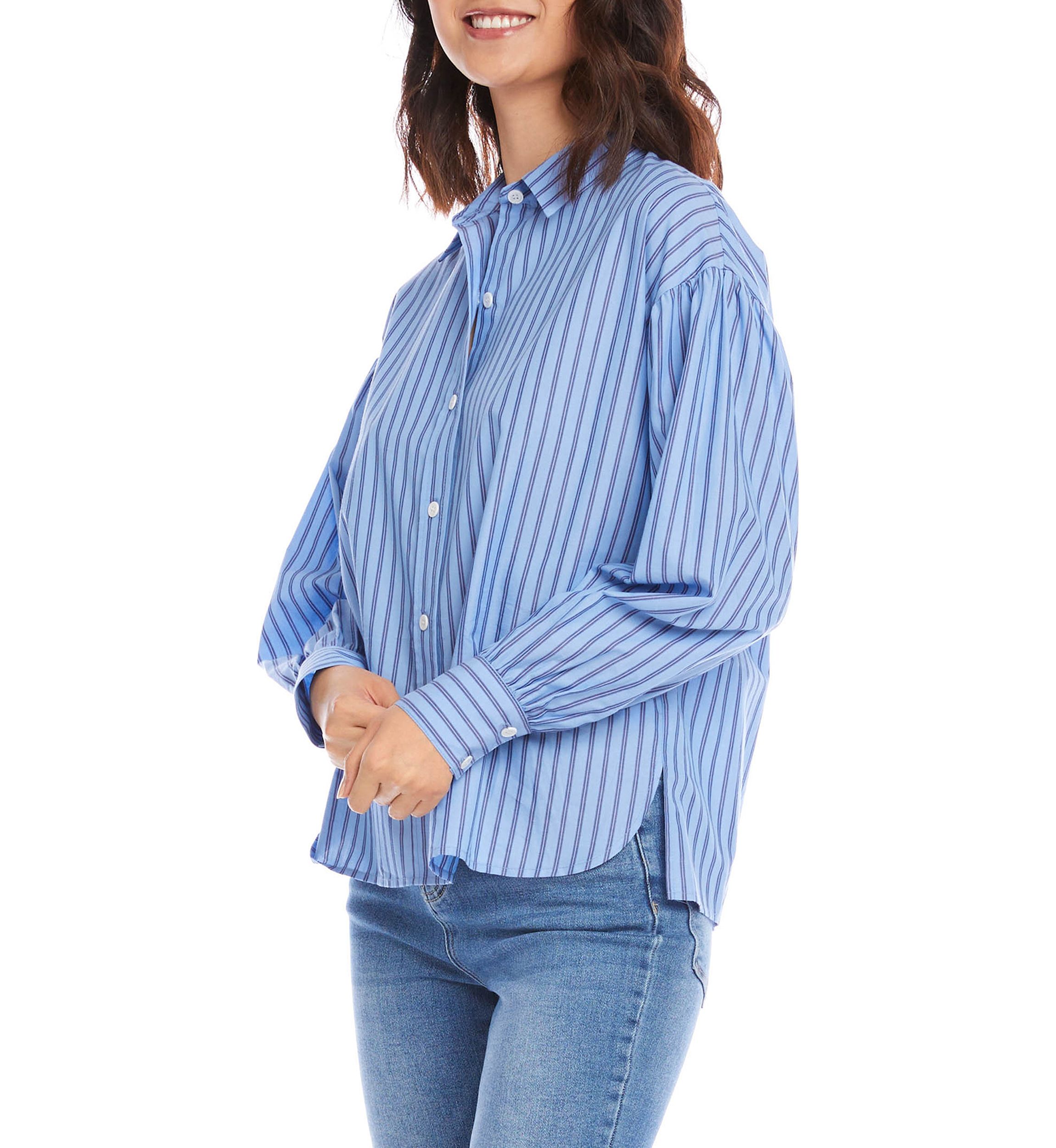 Womens Shirred Sleeve Shirt 