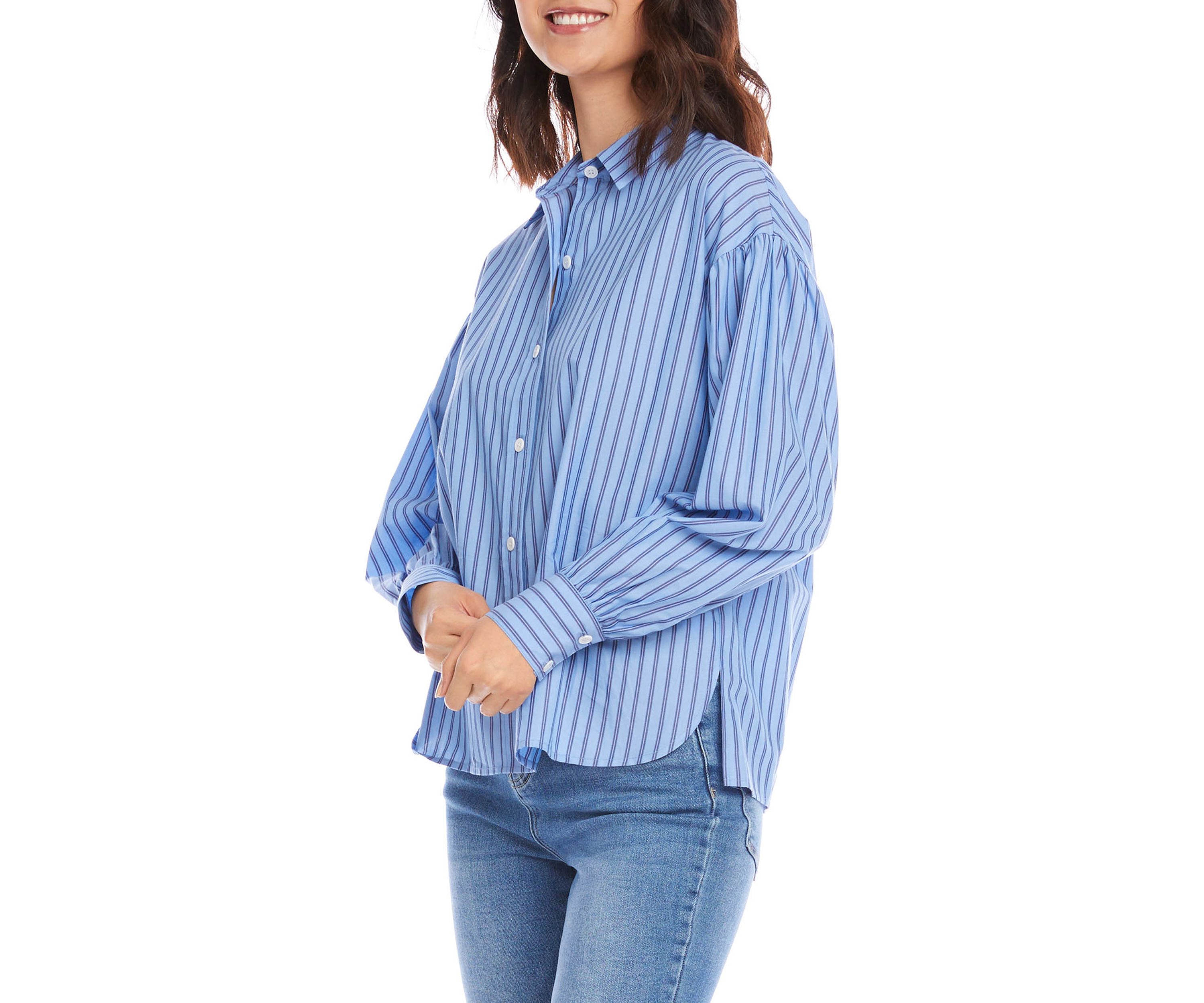 Womens Shirred Sleeve Shirt 