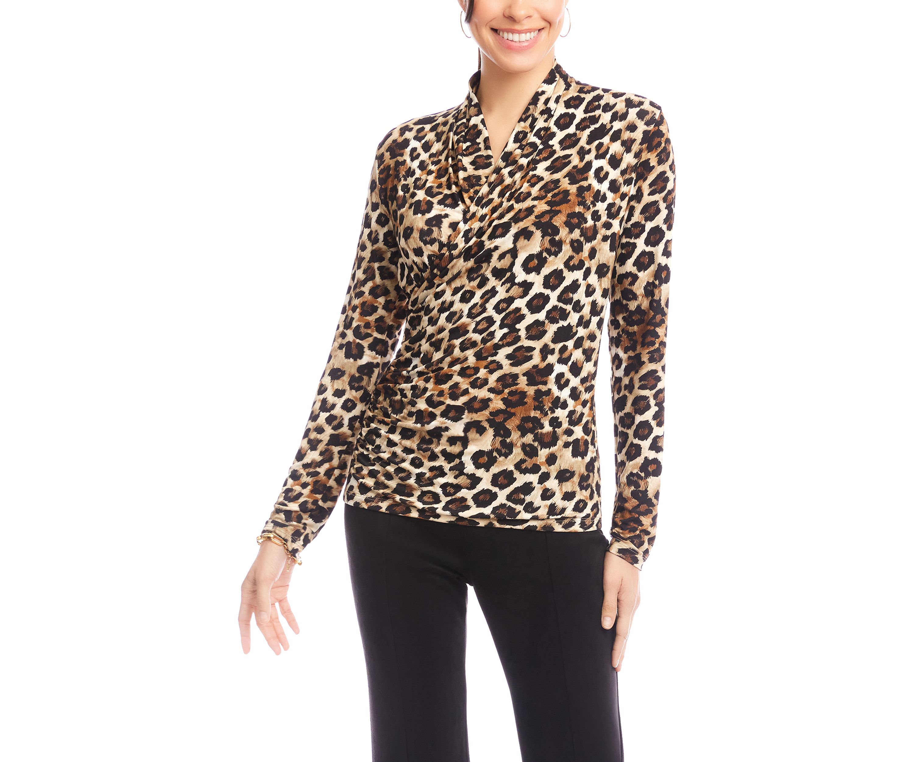 Petite Crossover Side-Shirred Top
