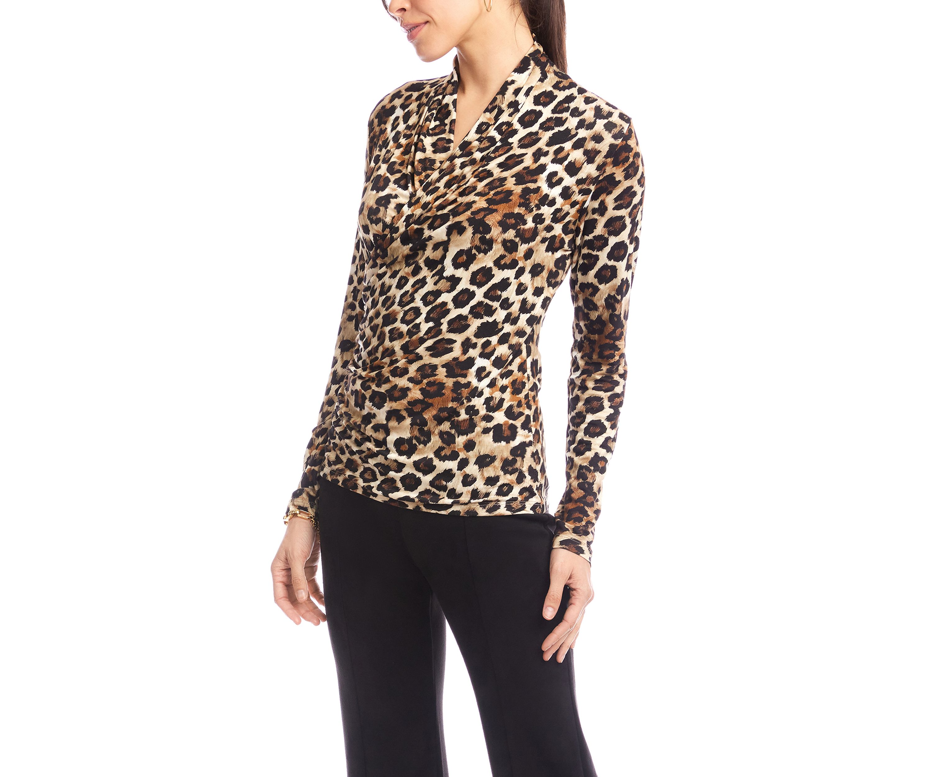 Petite Crossover Side-Shirred Top