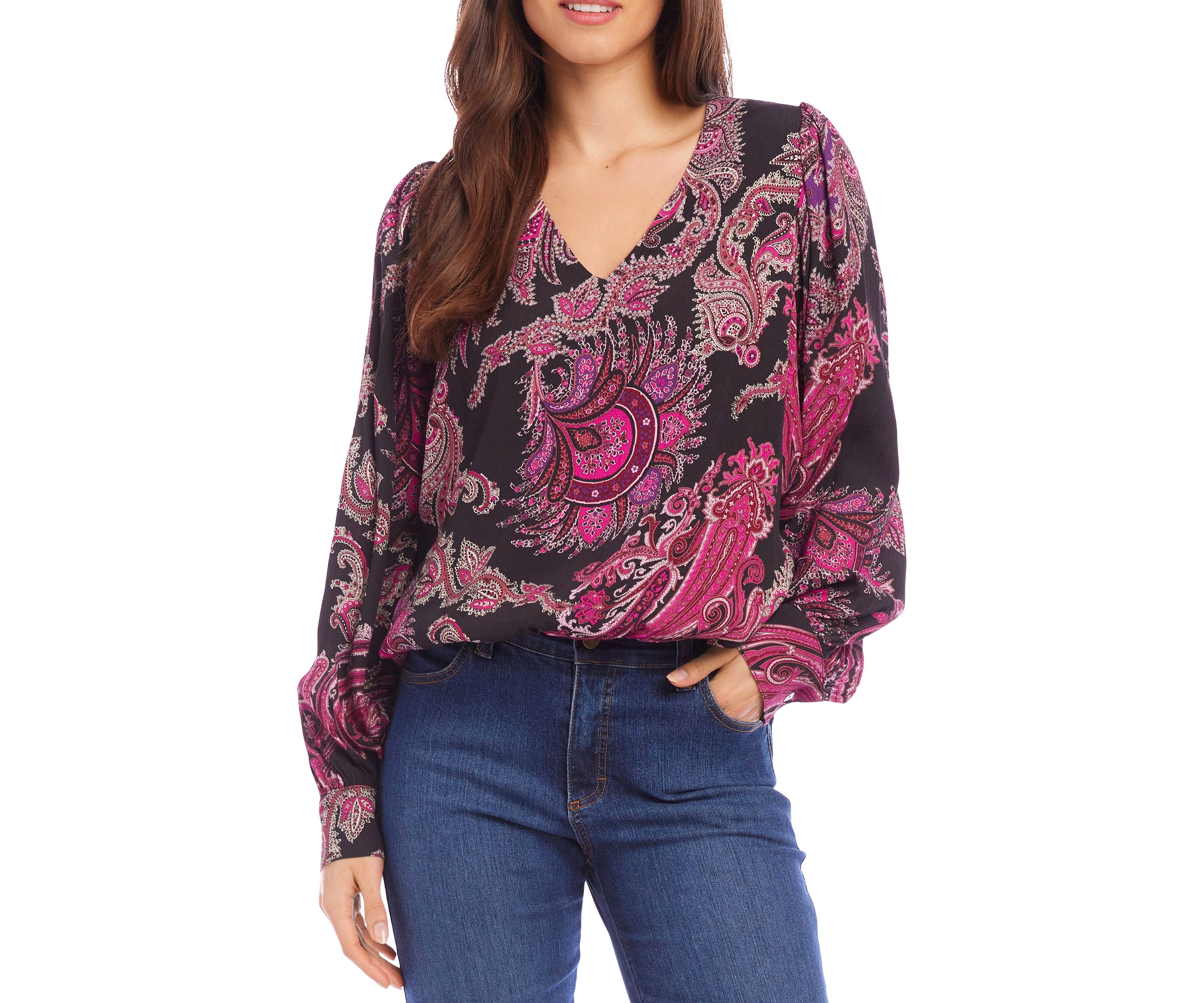 Petite Size V-Neck Blouse