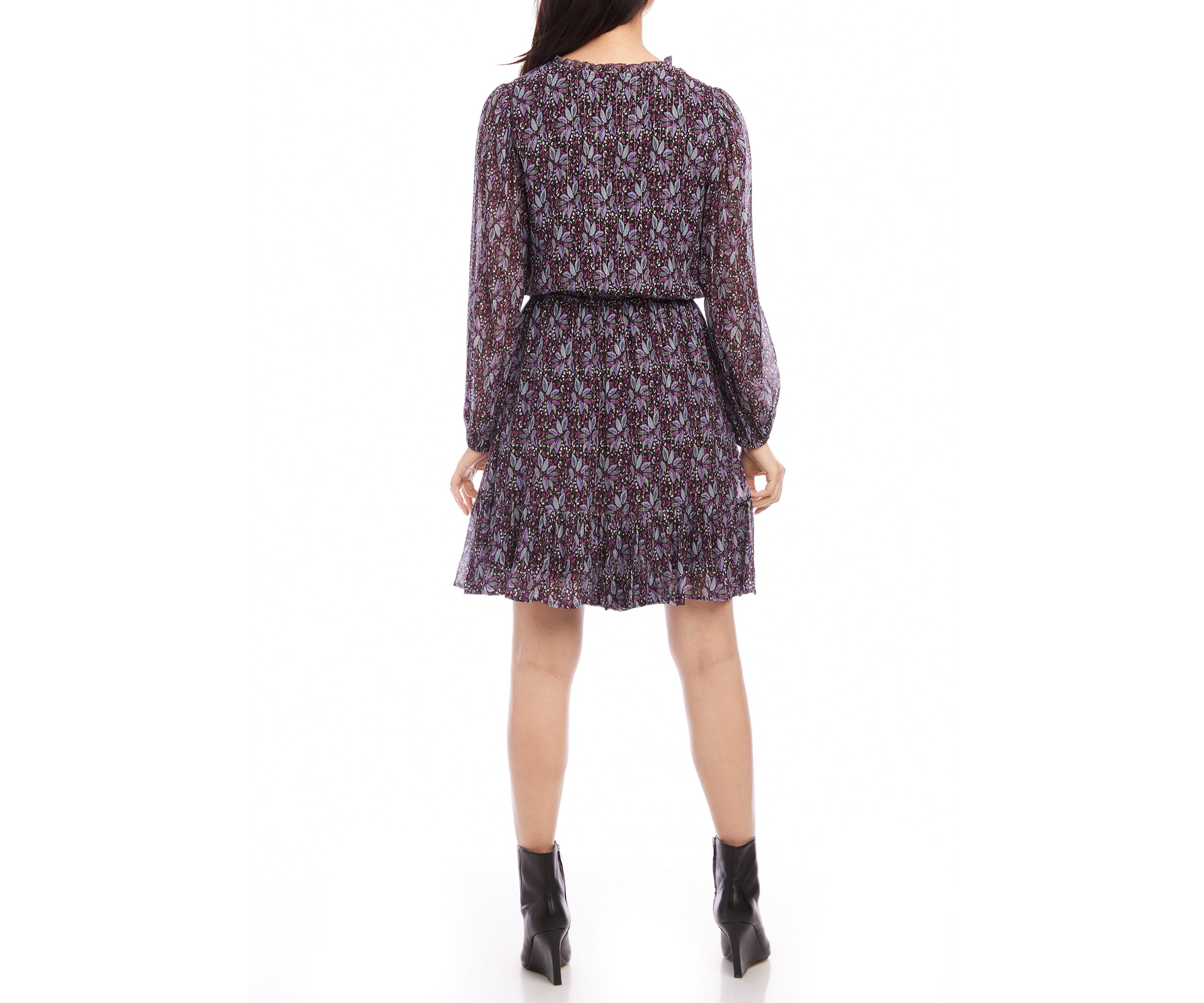 Womens Long Sleeve Tiered Dress