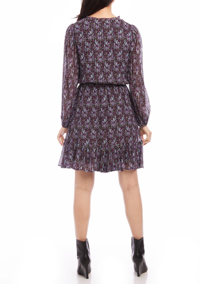Womens Long Sleeve Tiered Dress