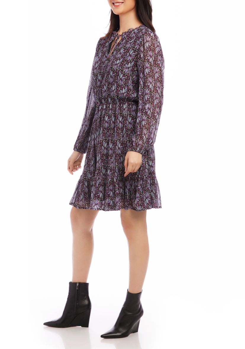 Womens Long Sleeve Tiered Dress