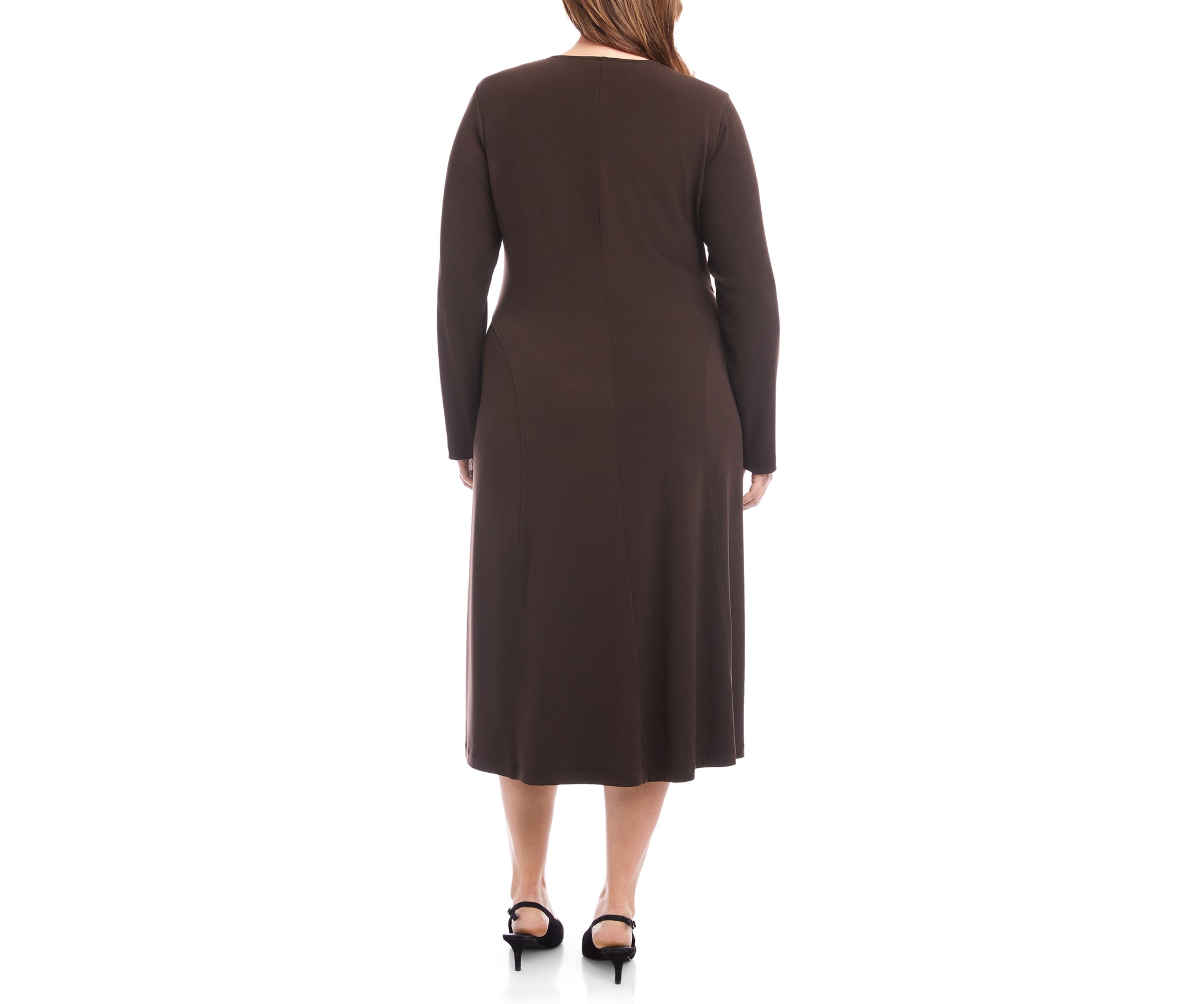 Plus Size Kate V-Neck Midi Travel Dress