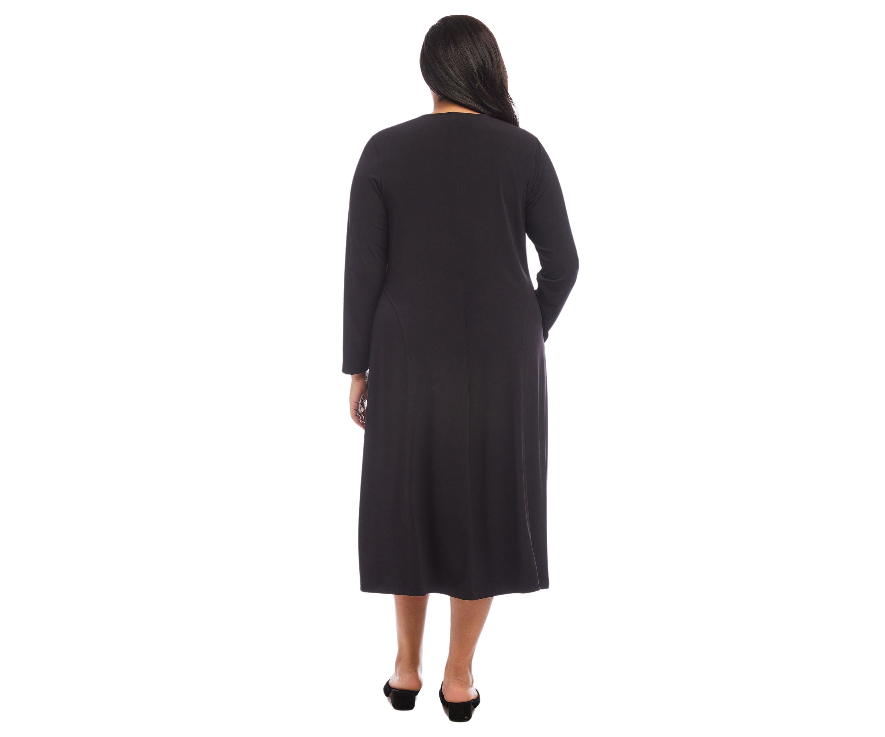 Plus Size Kate V-Neck Midi Dress